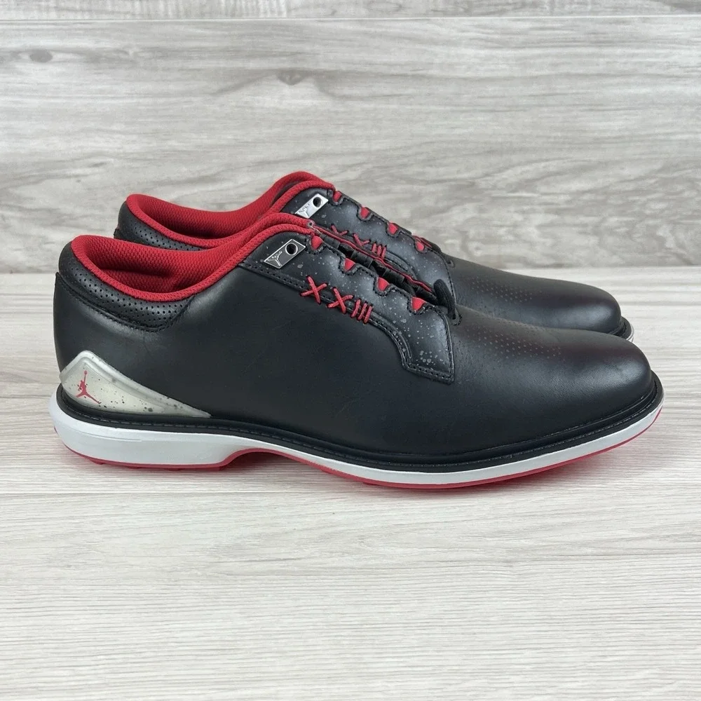Nike Jordan ADG 5 Golf Shoes Black Fire Red Metallic nby FQ6642-001 Mens Sz 11.5